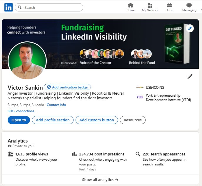LinkedIn profile screenshot